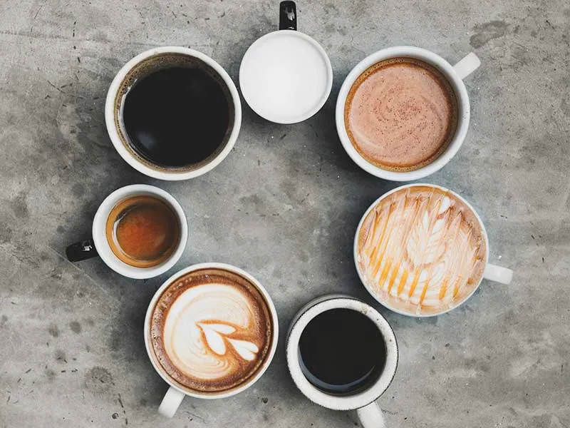 عکسی از انواع قهوه موکا